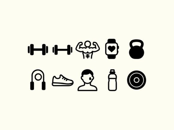 10 Fitness Gym Icons for Modern Design Projects