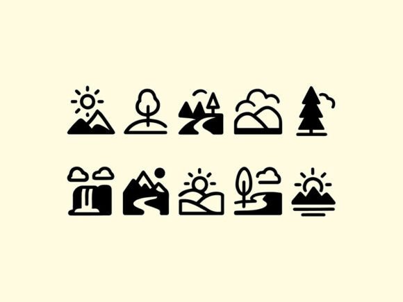 10 Nature Landscape Icon Pack: A Smart Choice for Designers and Creators