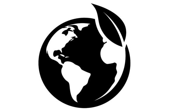 Abstract Earth and Leaf Fusion Symbol Design