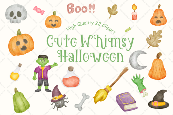 Cute Whimsy Halloween: Playful Art for Every Occasion