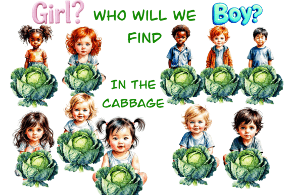Exploring Creative Uses of Baby Shower Cabbage Clipart in Design Projects