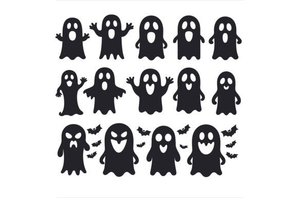 Ghost in Black Silhouette for Halloween: A Designer's Guide to Quality and Usage