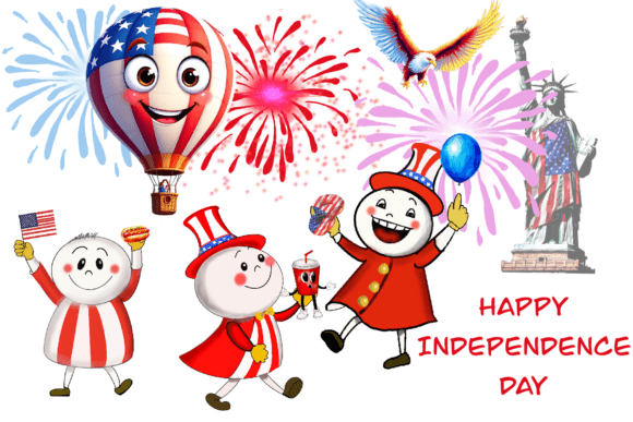 Happy Independence Day Clipart for Creative Projects