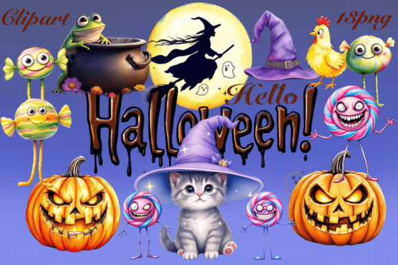 Hello Halloween Clipart: A Smart Choice for Seasonal Design Projects