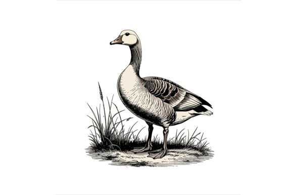 Illustration of a Goose Standing: A Versatile Design Asset for Creative Projects