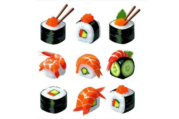 Vector Art of Assorted Sushi Rolls: A Practical Guide for Designers and Creators