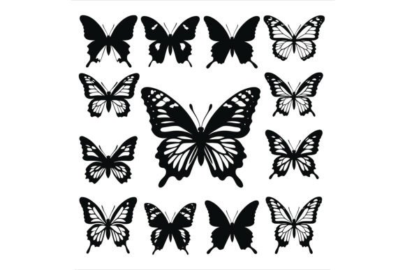 Vector Art of Collection of Butterfly